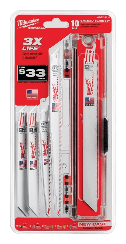 10-Pc. Sawzall Reciprocating Saw Blade Kit