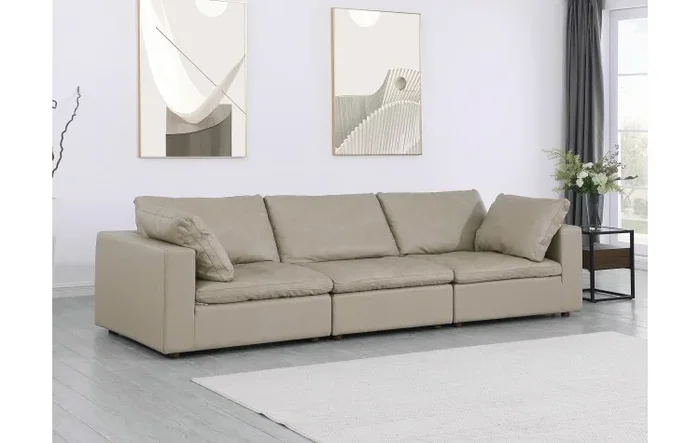 1100 Modular Sofa Upholstered in Top-Grain Italian Leather By GU Furniture