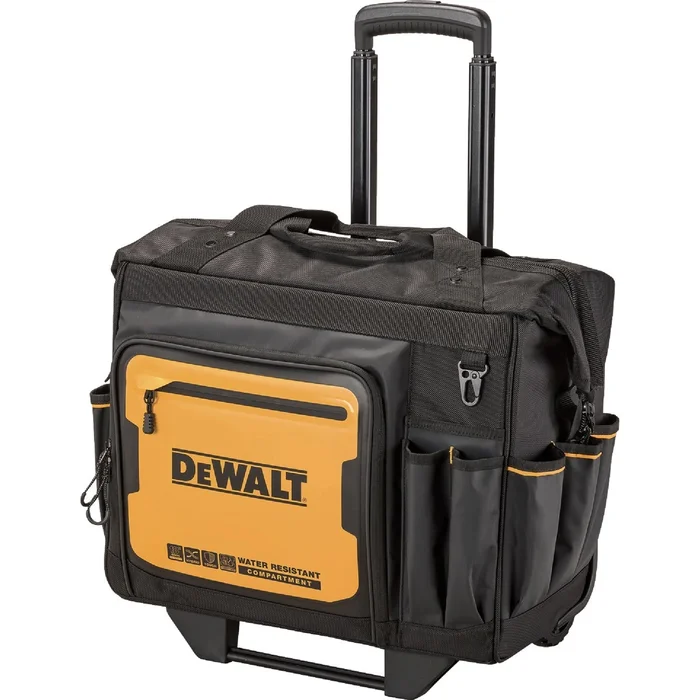 18 Inch Rolling Tool Bag with 27 Pockets, Durable and Portable