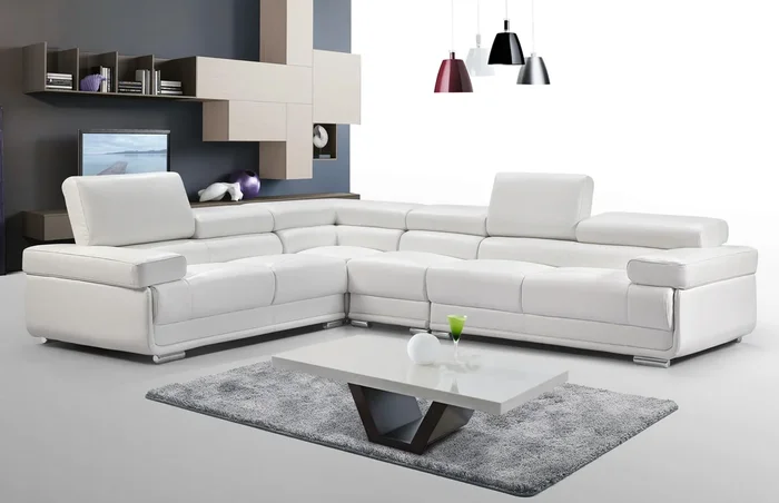 2119 Sectional White p9495 By ESF Furniture