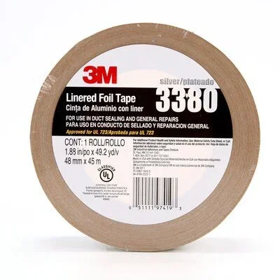 3M – 97419 Aluminum Foil Tape 3380 Silver 48 Mm X 45 M 3.25 Mil (7000049613)
