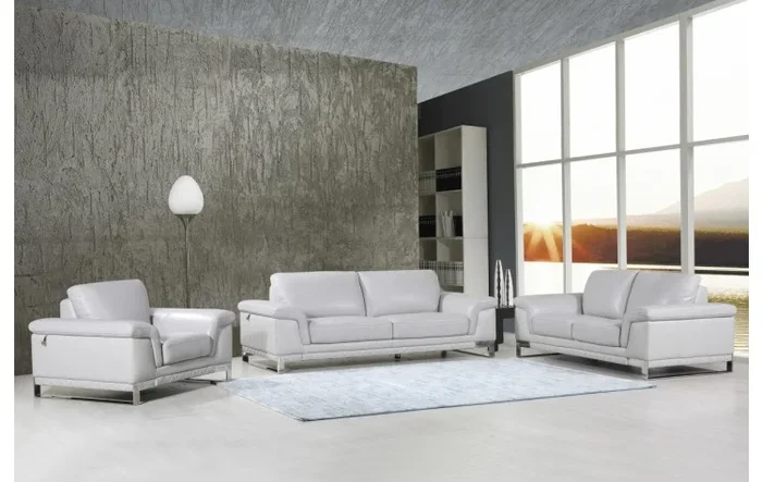 411 DivanItalia Top Grain Italian Leather Sofa Set By Gu Furniture
