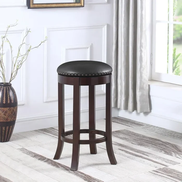 Aboushi Swivel Bar Stools with Upholstered Seat Brown (Set of 2) 101060 By Coaster Furniture