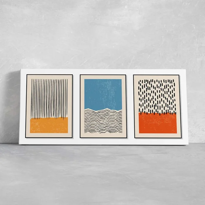 Abstract Boho Shapes Wall Art Canvas Print