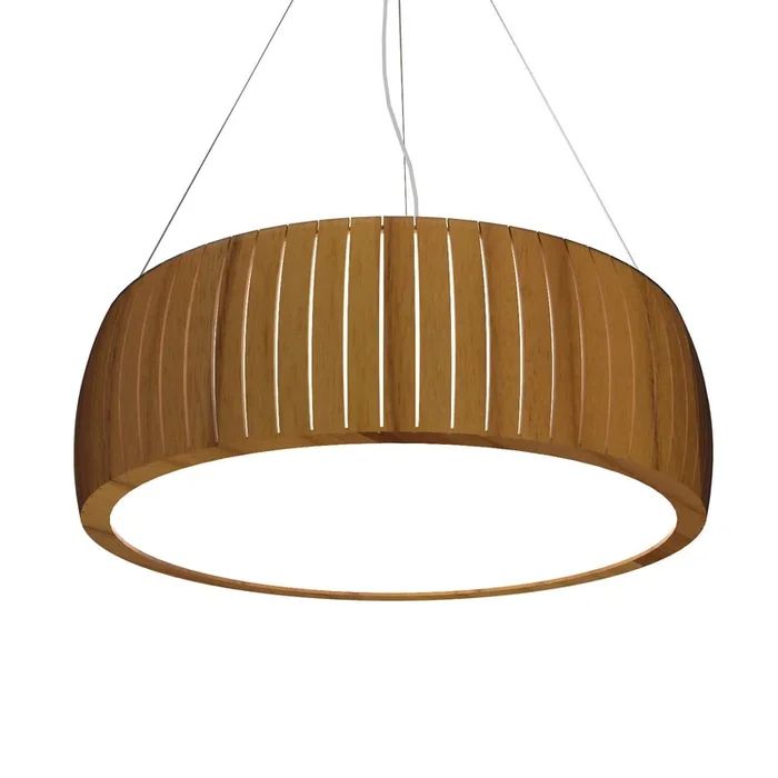 Accord Lighting – 1110LED.12 – LED Pendant – Barrel – Teak