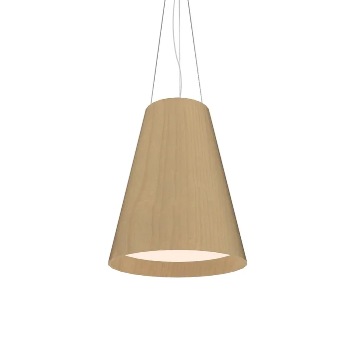 Accord Lighting – 1146.34 – Three Light Pendant – Conical – Maple