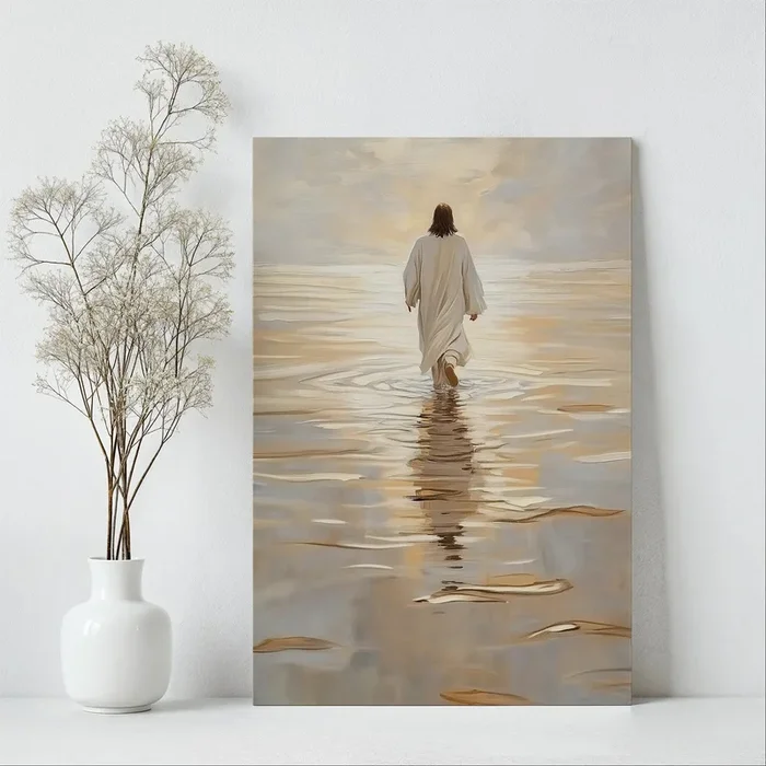 Aesthetic Christian Wall Art – Jesus Walking On Water Print
