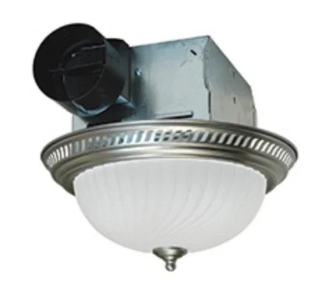 Air King 70 CFM Nickel Decorative Exhaust Fan With 2-60W Lights (DRLC702)