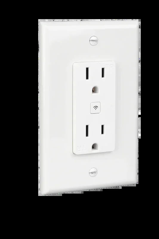 American Lighting 10 Amp 2 Socket 2.4 Ghz Bluetooth Mesh Smart Wall Outlet White (SPKPL-OUTLETW-2S-WH)