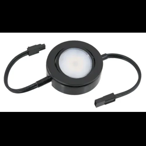 American Lighting 3000K MVP Puck 120VAC 4W Matte Black ETL Lead And Tail Wire (MVP-1-30-BK-B)