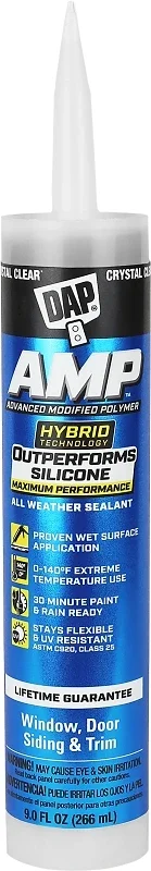 AMP Advanced All-Purpose Clear Sealant, 9 Ounce Tube
