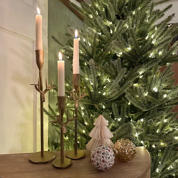 Antique Inspired Iron Deer Candle Holders – Decor Steals