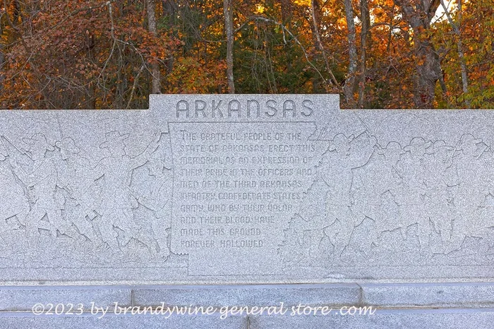 Arkansas Monument with Inscription Gettysburg art print