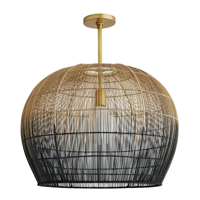 Arteriors – 45060 – One Light Pendant – Swami – Natural and Black Ombre