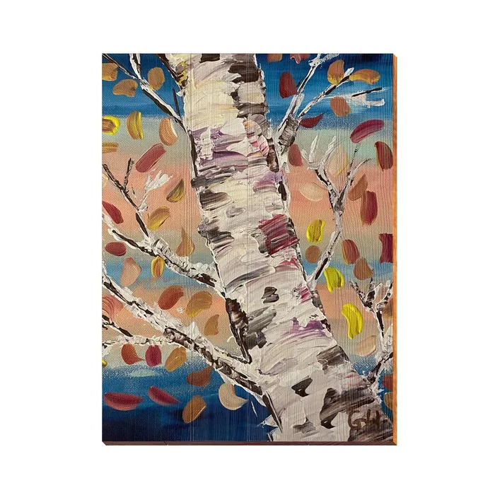 Aspen Trees | Wall Art Print on Real Wood