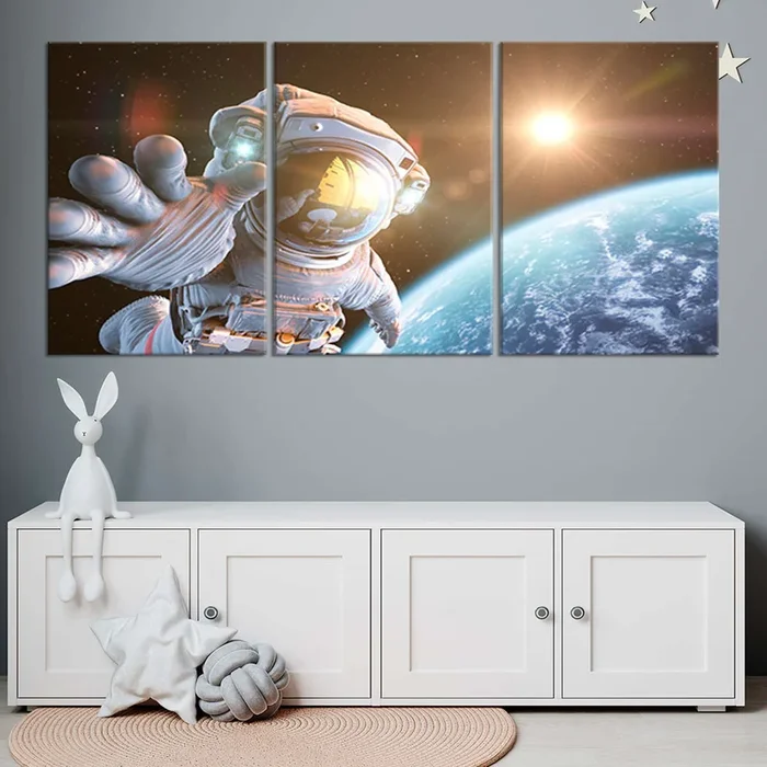 Astronaut Space Wall Art Canvas Print