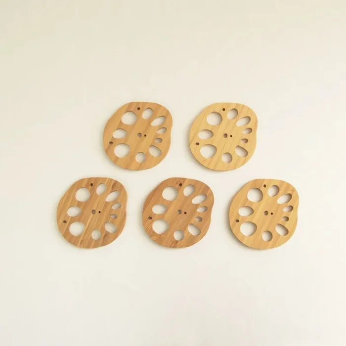 Bamboo Coasters Set of 5pcs “Lotus Root”