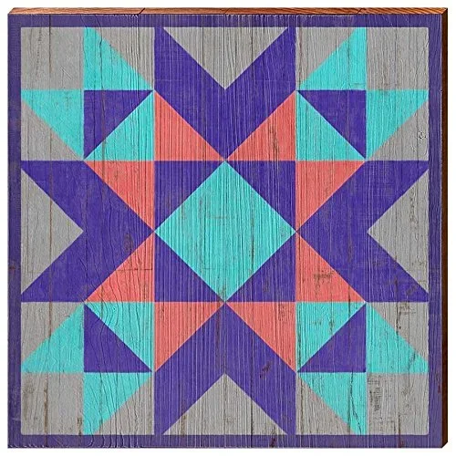 Barn Quilt Wooden Signs | Wall Art Print on Real Wood