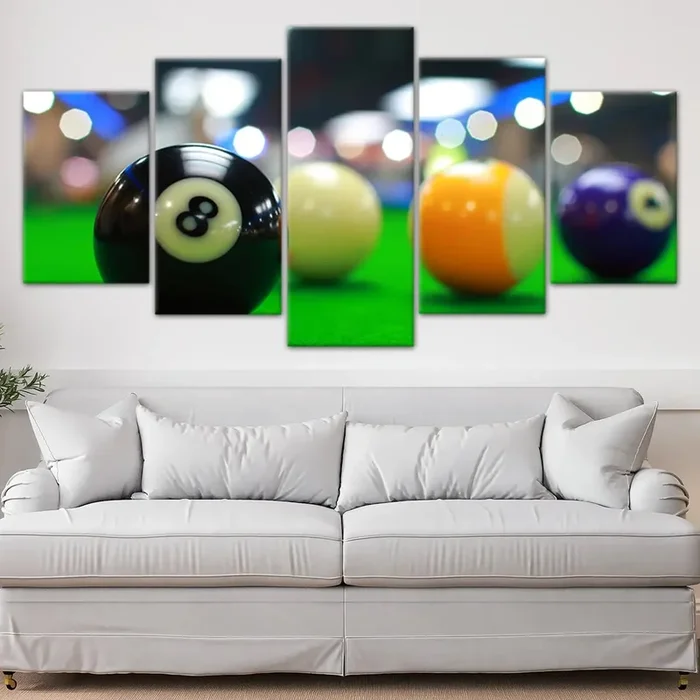 Billiard Pool Balls Wall Art Canvas Print
