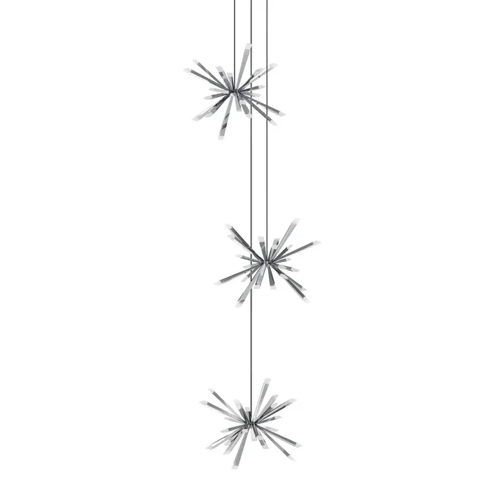 BlackJack Lighting – STB-T40-PC-27U-30K – LED Chandelier – Starburst – Brushed Brass