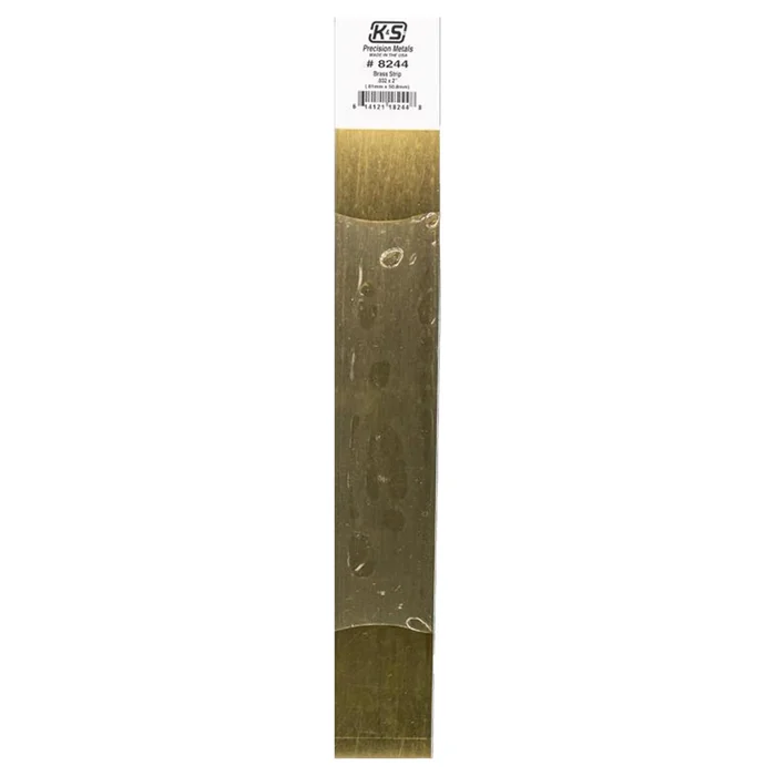 Brass Strip Measuring 0.032 Inch Thickness by 2 Inches Width by 12 Inches Length