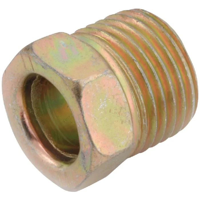 Brass Threaded Inverted Flare Steel Nut, 3/16 In.