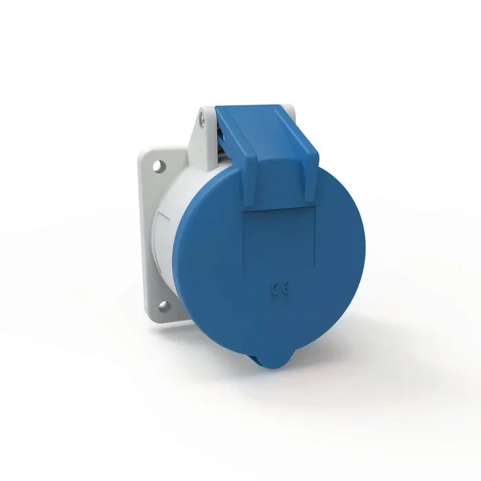 Bryant C-IEC Pin And Sleeve Receptacle 2-Pole 3-Wire 60A 250V/63A 220-240V IP44 (BRY360R6S)
