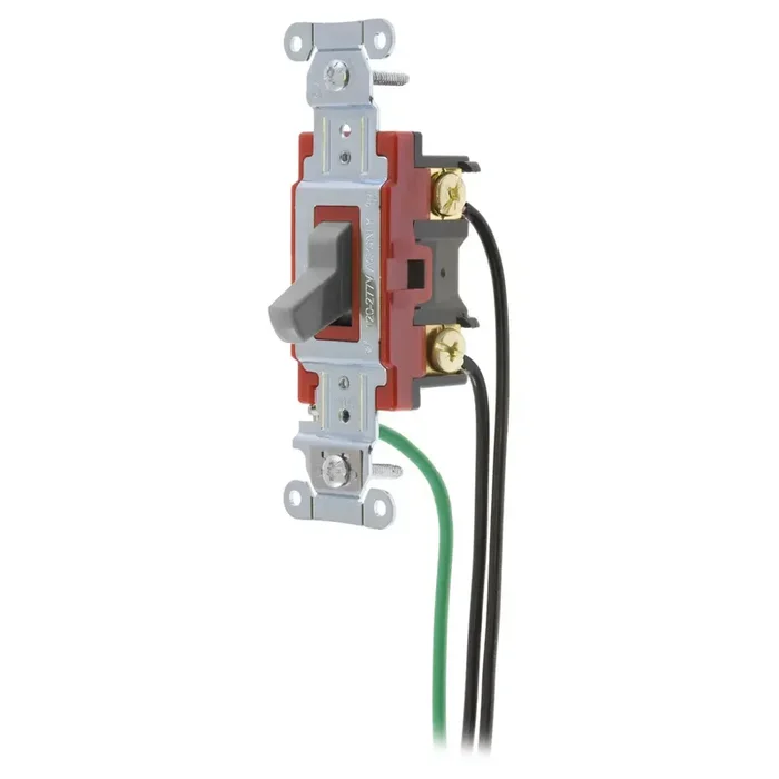 Bryant Hubbell Wiring Device-Kellems Switch Cat#1223GY With 8 Inch Leads (1223PWGY)