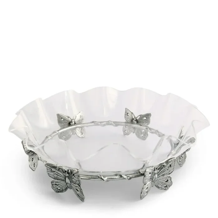 Butterfly Stand Acrylic Bowl 16″ by Arthur Court Designs