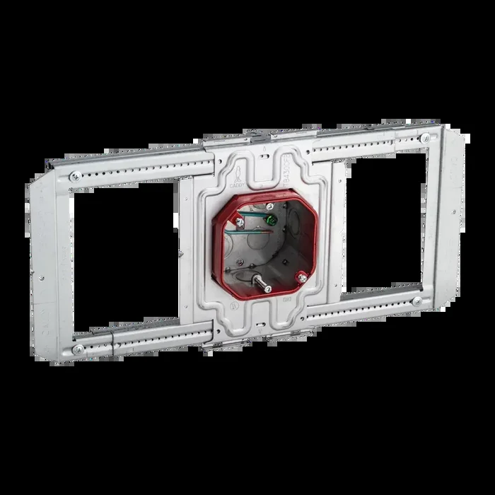 Caddy Adjustable Depth Octagon Fire Alarm Box And Rail On Bracket (TBRLOCR)