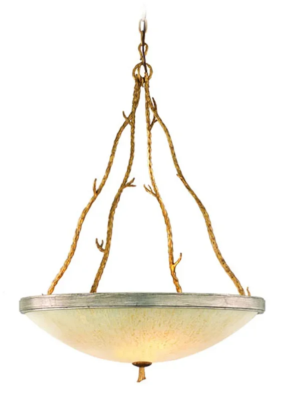 Corbett Lighting – 66-44 – Five Light Chandelier – Parc Royale – Gold And Silver Leaf – 6644