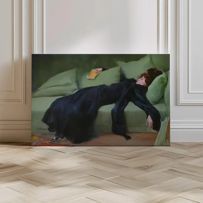 Decadent Young Woman Canvas Wall Art