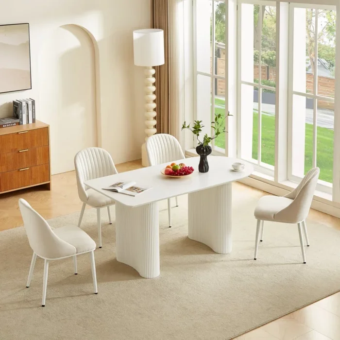 DT0223CM Matt White Dining Table By Artisan Furniture