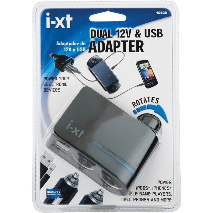 Dual 12-Volt USB Socket Charger with Two USB Ports for Vehicle Power Supply