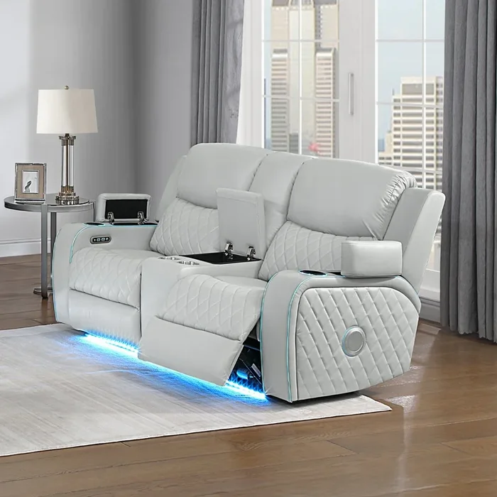 Elonzo Power Motion Loveseat with Console LV05901 By ACME