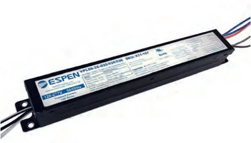 Espen Coretech LED Driver Input 120-277VAC Output Current Selectable 250Ma/300Ma/360Ma Output Voltage 20-48V 2-Channel (VPL50-2C-025/030/036)