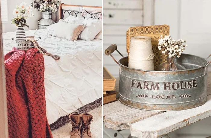 Farm House Local Round Galvanized Bin With Handles – Decor Steals