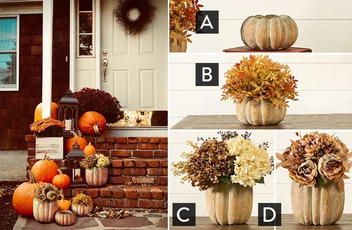 Festive Fall Pumpkin Planter, Pick Your Size – Decor Steals