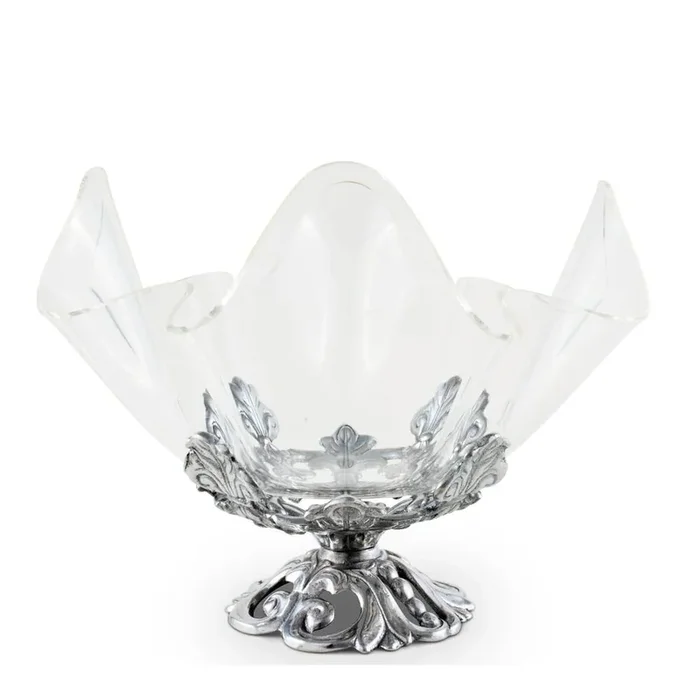 Fleur-De-Lis Stand Acrylic Bowl 11″ by Arthur Court Designs