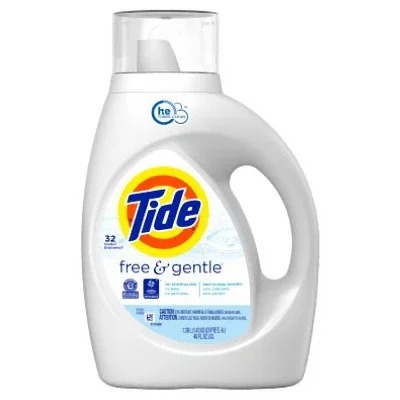 Free and Gentle Liquid Laundry Detergent, High Efficiency Compatible, 42 Fluid Ounces, 32 Loads