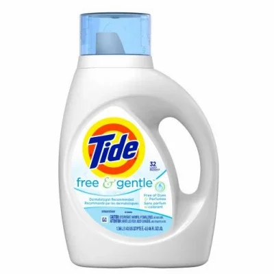 Free and Gentle Liquid Laundry Detergent, Hypoallergenic, 42 Fluid Ounces, 32 Loads