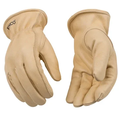 Full Grain Cowhide Work Gloves, Tan Color, Men‘s Extra Extra Large Size
