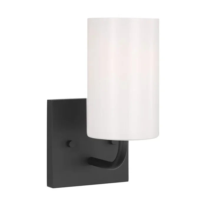 Generation Lighting – GLV1001MBK – One Light Vanity – Rhett – Midnight Black