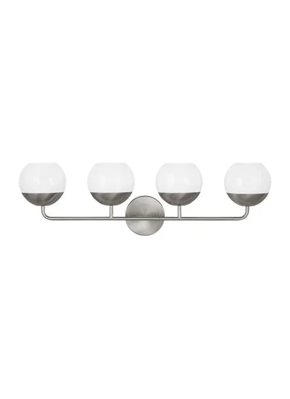 Generation Lighting Alvin Four Light Wall/Bath Brushed Nickel Black/White Cord (4468104-962)
