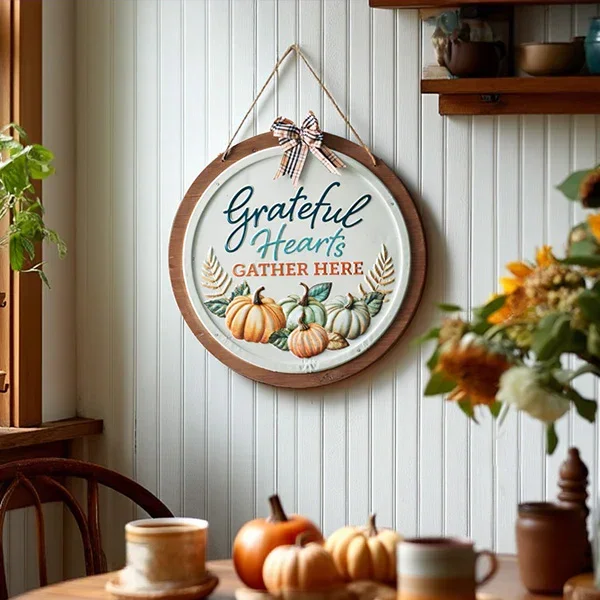 Grateful Hearts Gather Here Sign – Decor Steals