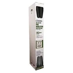 Gray Polyethylene Foam Tubular Pipe Insulation for One Inch or Three Quarter Inch Pipes, Six Feet Length