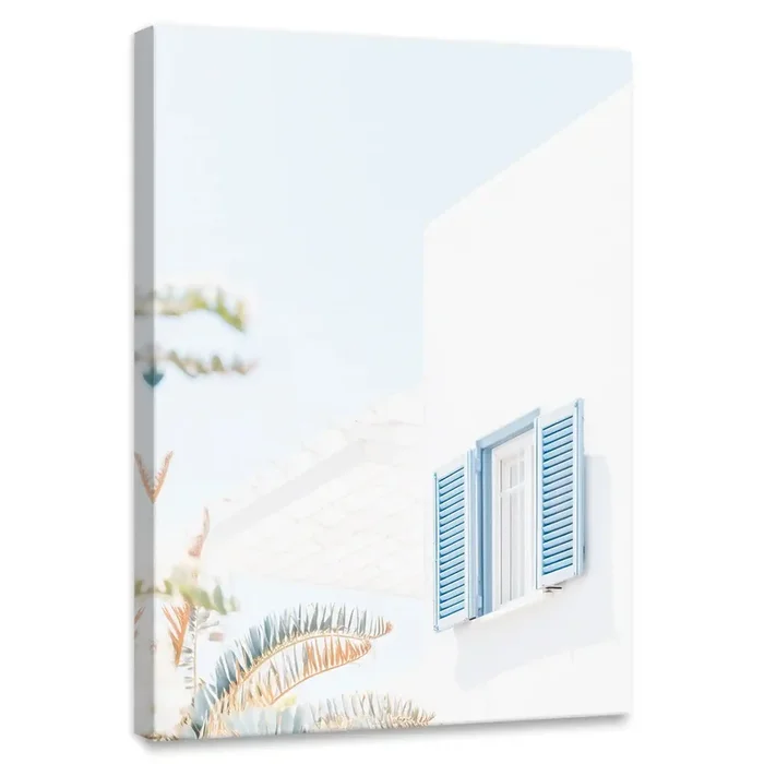 Greek Island Window Canvas Wall Art