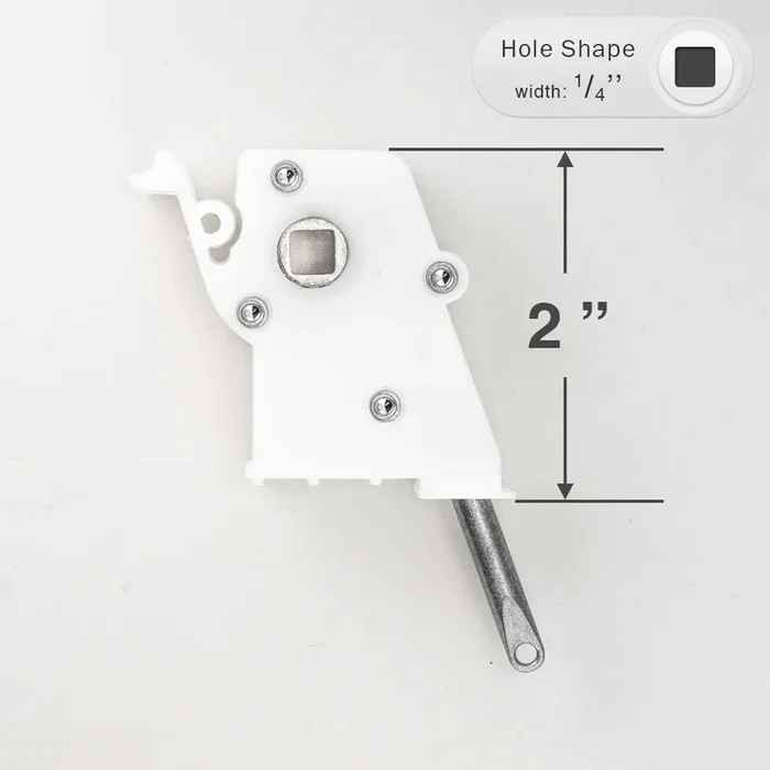 Heavy Duty High Profile Wand Tilt Mechanism with a 1/4″ Square Hole for Horizontal Blinds – Eyelet Stem