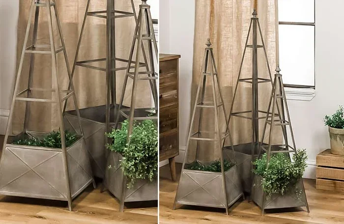 HUGE Metal Trellis Planters Set of 3 – Decor Steals