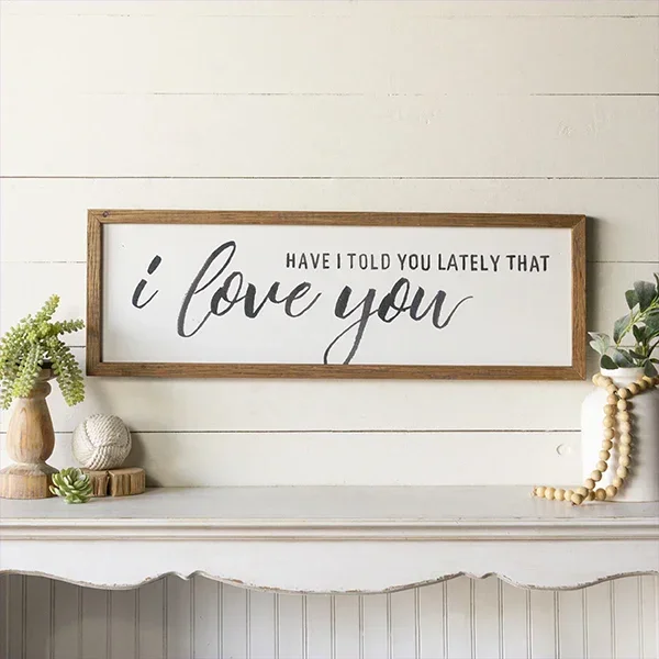 I Love You Wooden Sign – Decor Steals